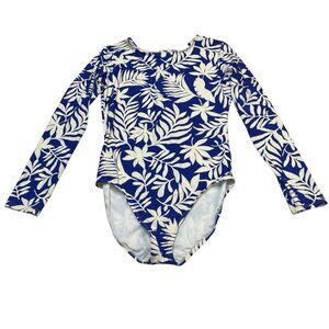 Kate Spade Swimsuit‎ Womens XL Blue Berry Rash Guard Long Sleeve Tropical Resort
